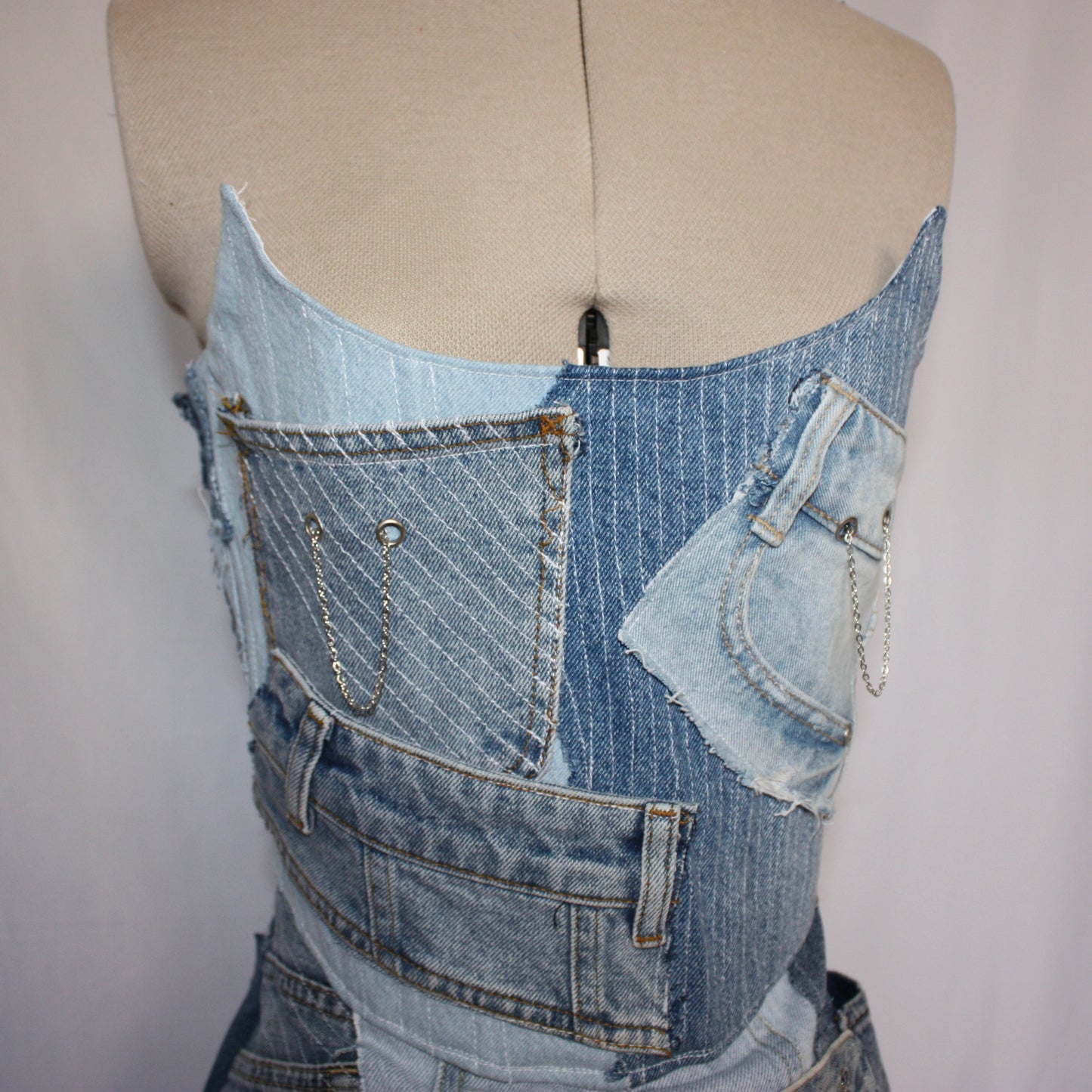 Chained Denim dress