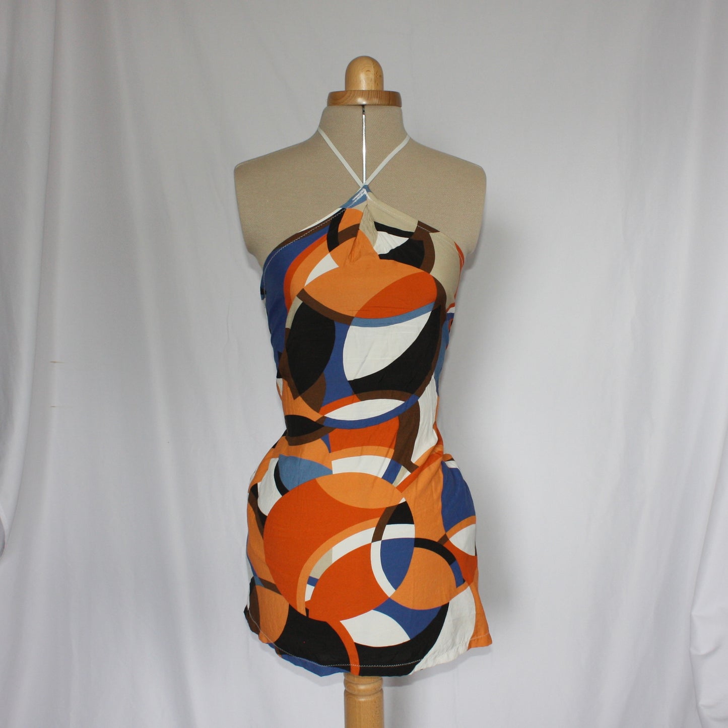 Abstract print mini dress