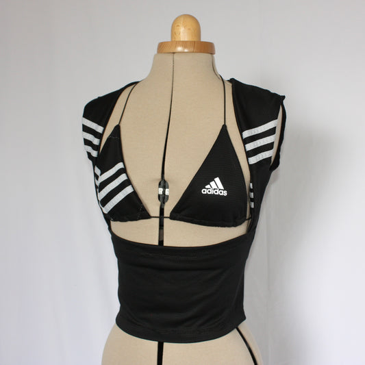 Adidas open front reflective top