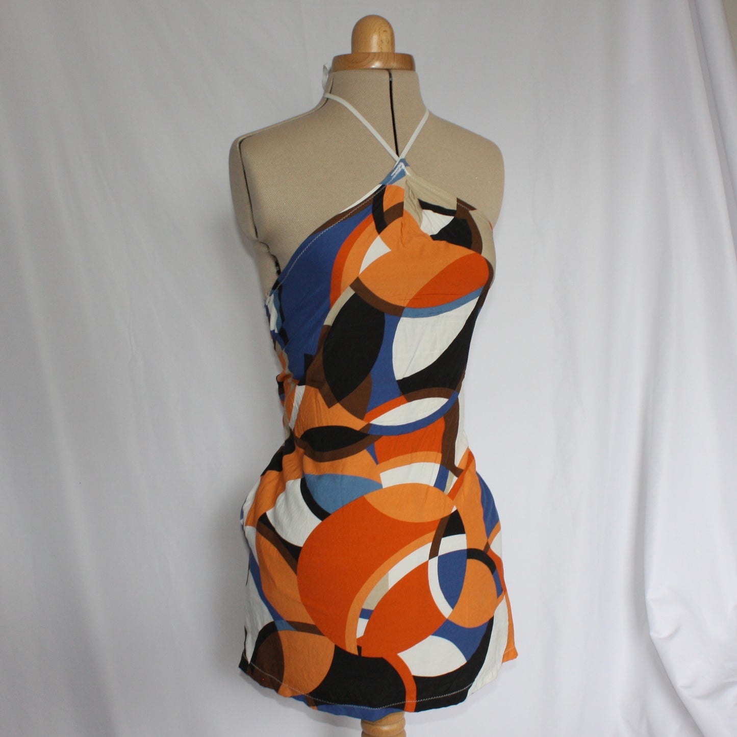 Abstract print mini dress