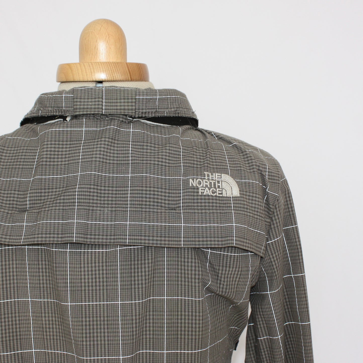 Grey & reflective North Face jacket