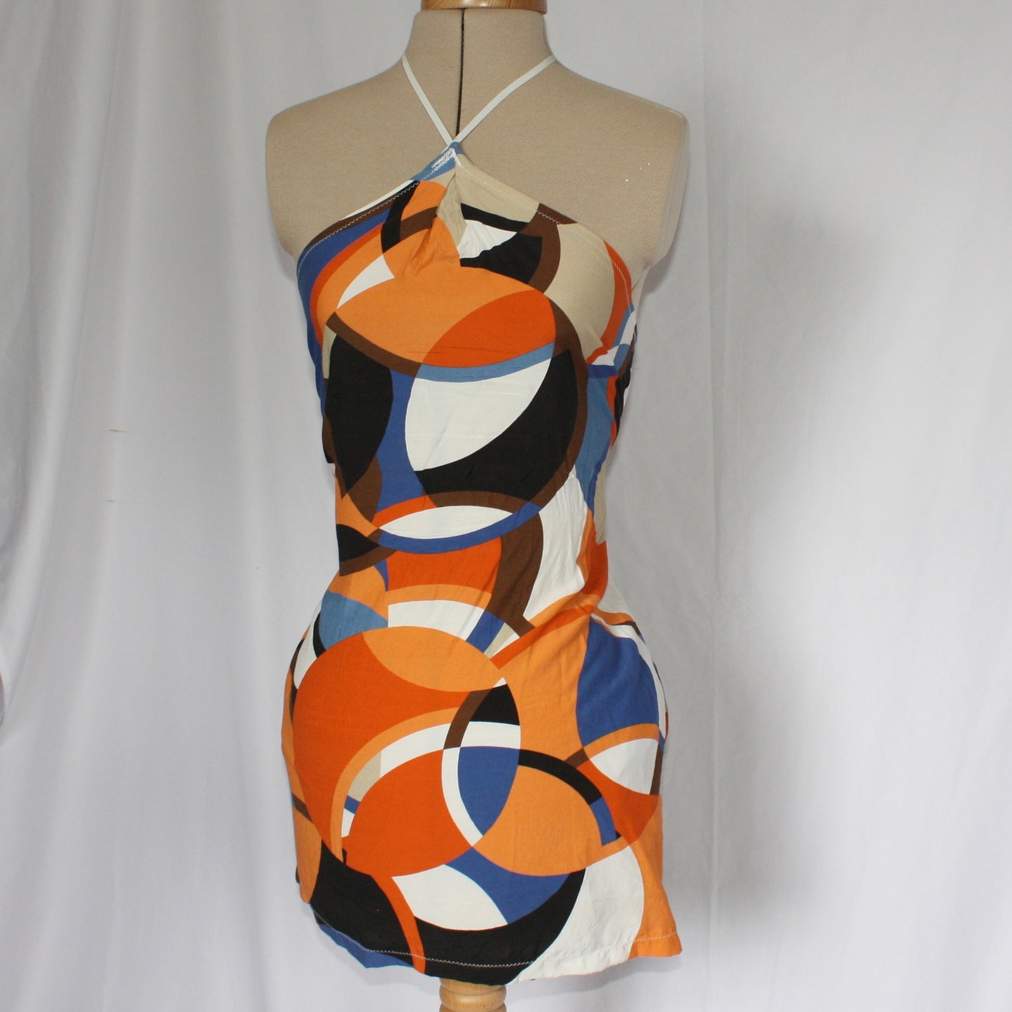 Abstract print mini dress