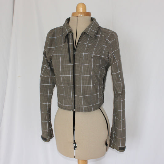 Grey & reflective North Face jacket