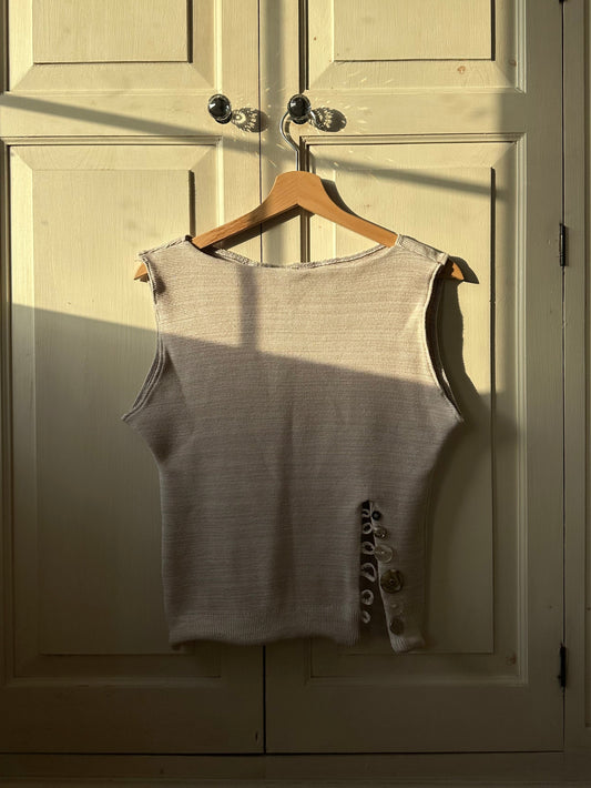 Button Top Beige