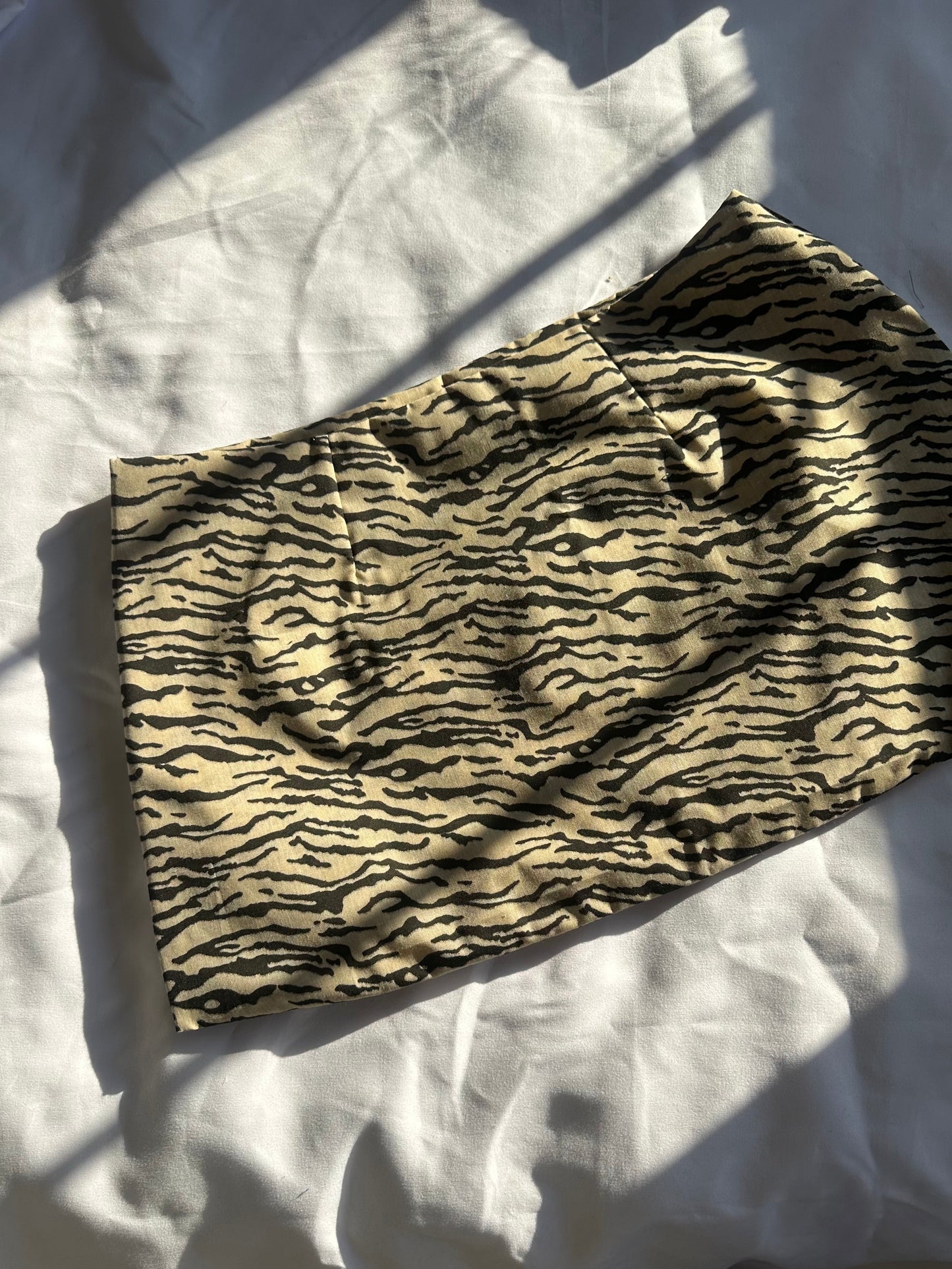 Tiger Print Mini Skirt