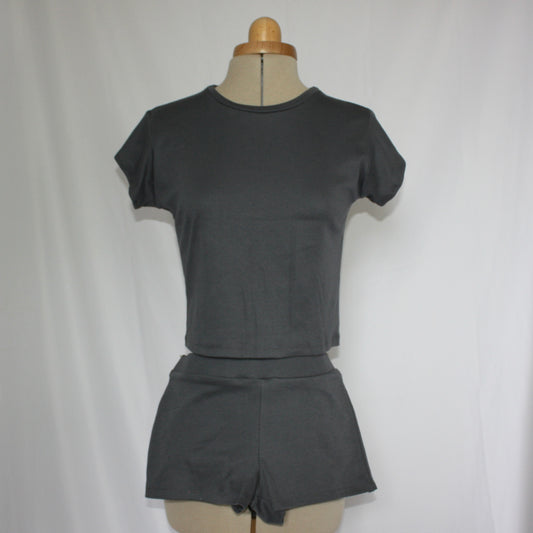 Charcoal Baby T & Shorts