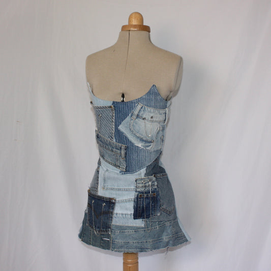 Chained Denim dress