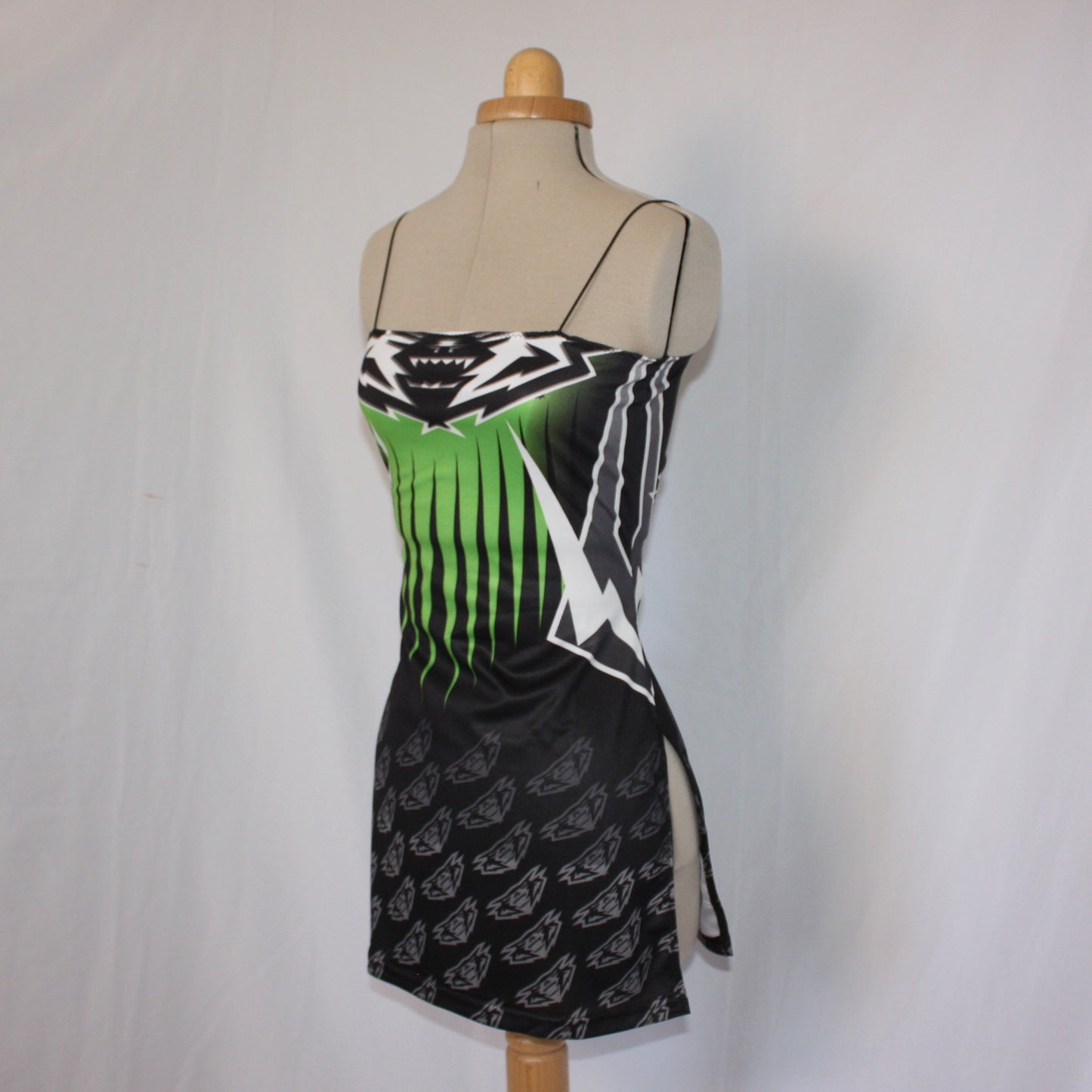 Motocross split sides mini dress