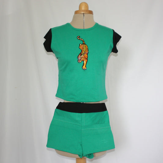 Green Tiger Baby T & shorts