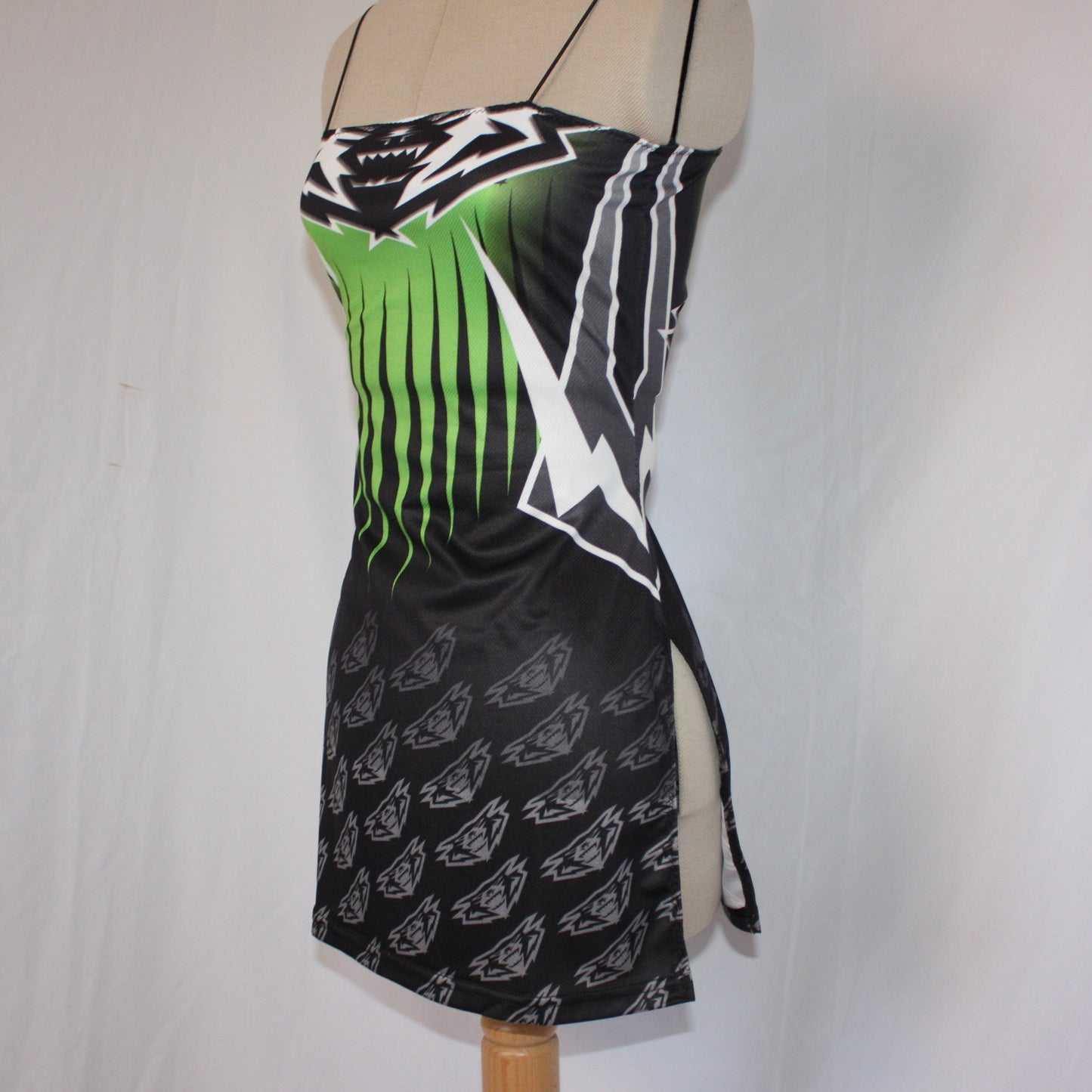 Motocross split sides mini dress