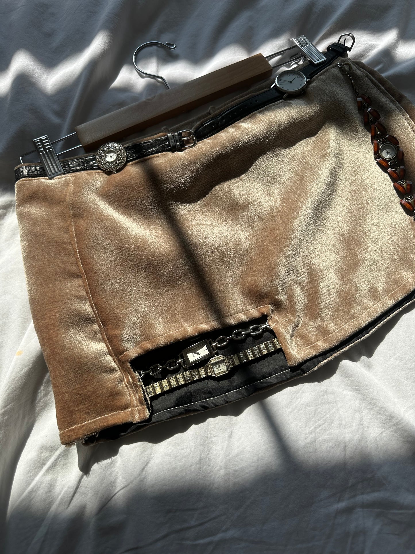Velvet Watch Skirt Gold