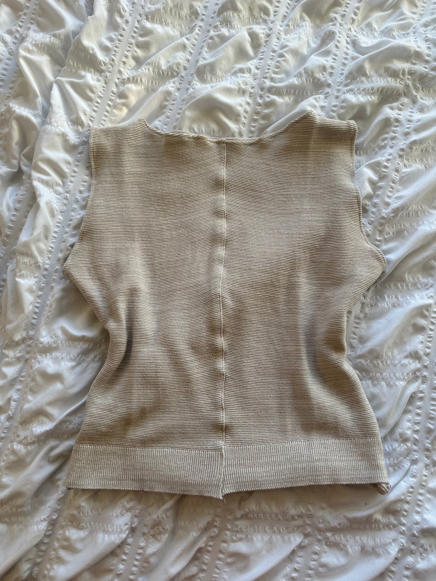 Button Top Beige