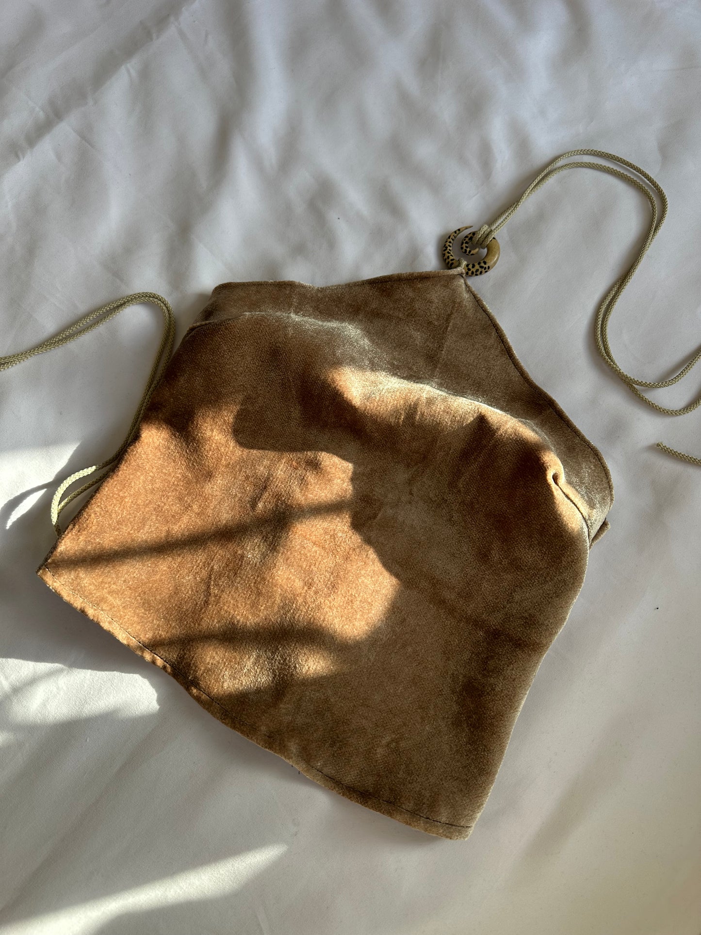 Velvet Halter Neck Top Gold