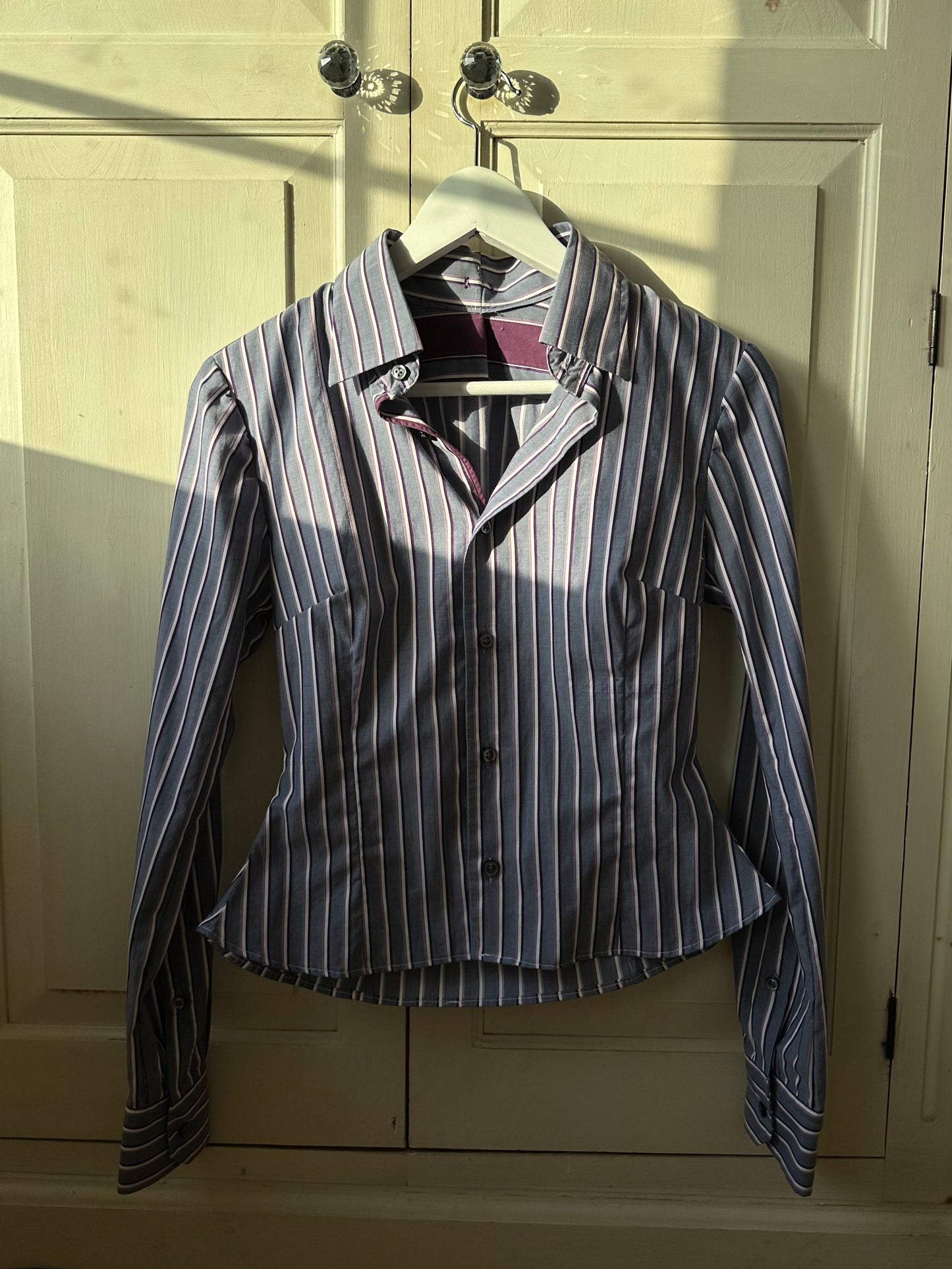 Pinstripe Purple Fitted Shirt