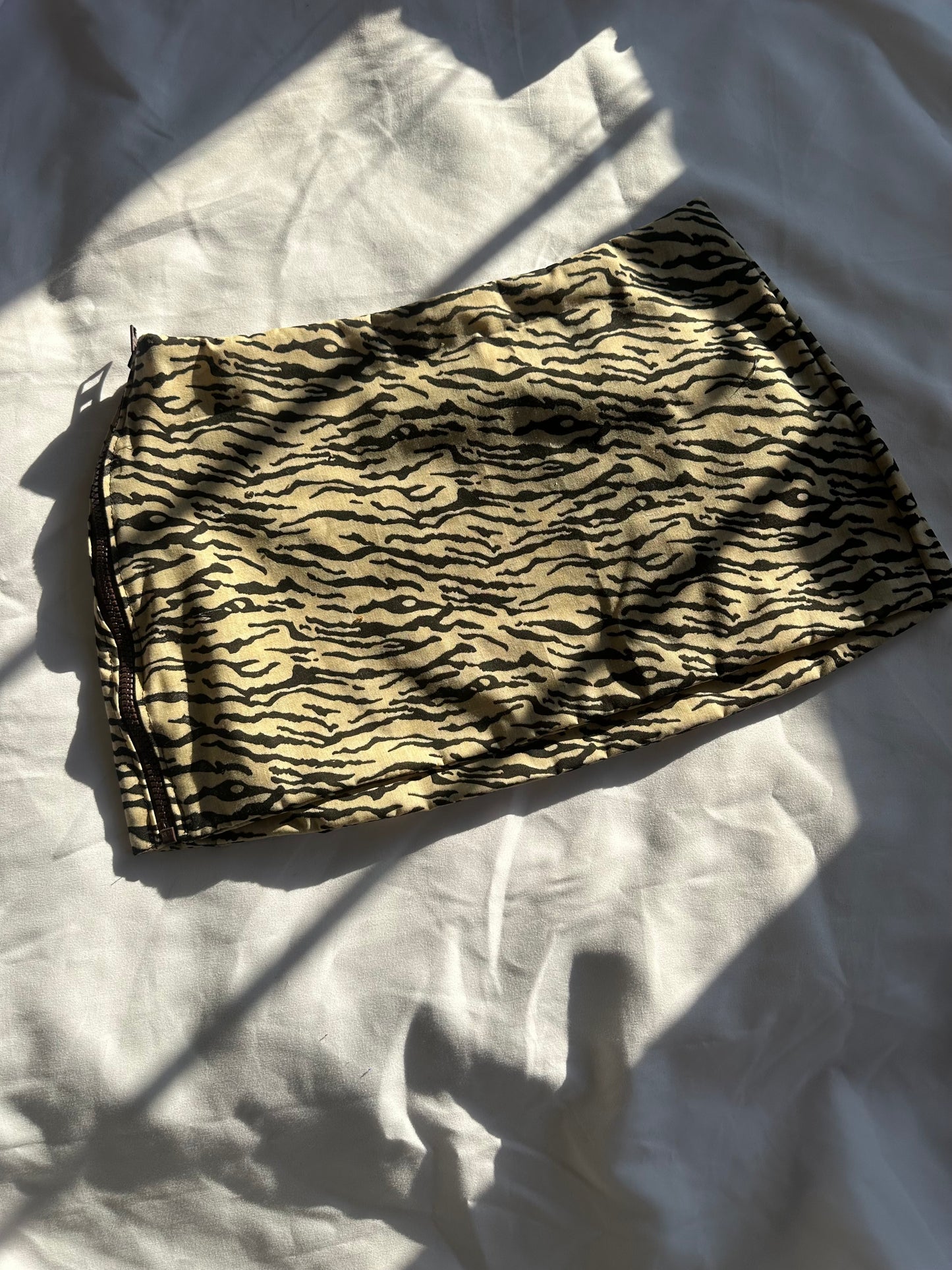 Tiger Print Mini Skirt