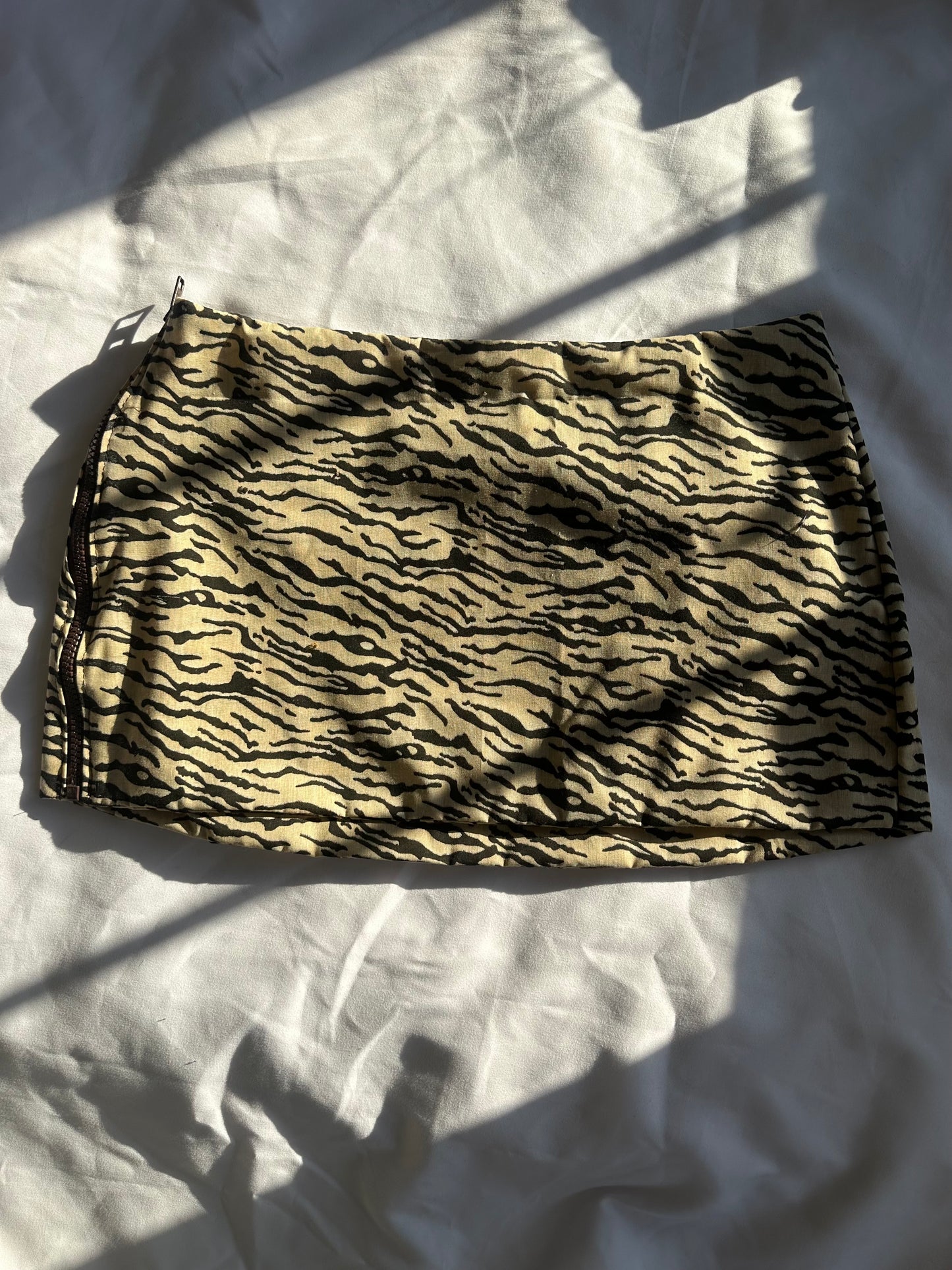Tiger Print Mini Skirt