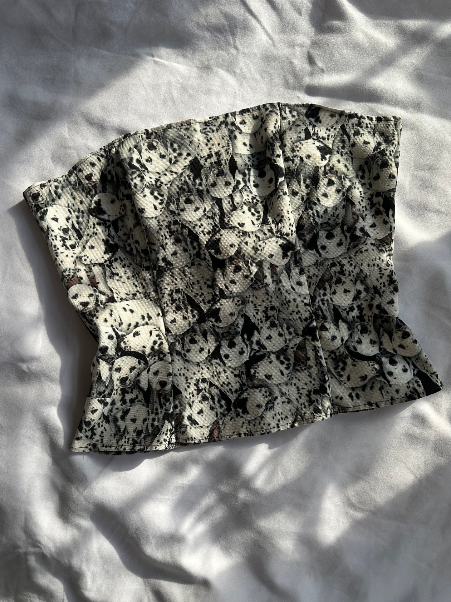 Dalmatian Print Strapless Top