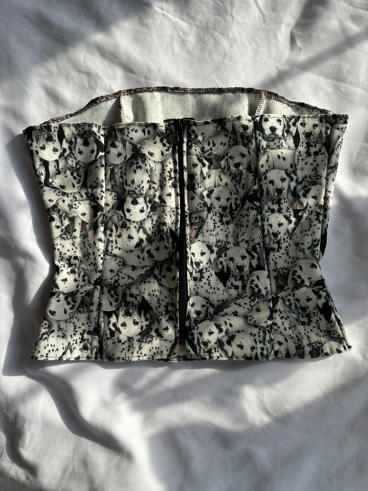 Dalmatian Print Strapless Top