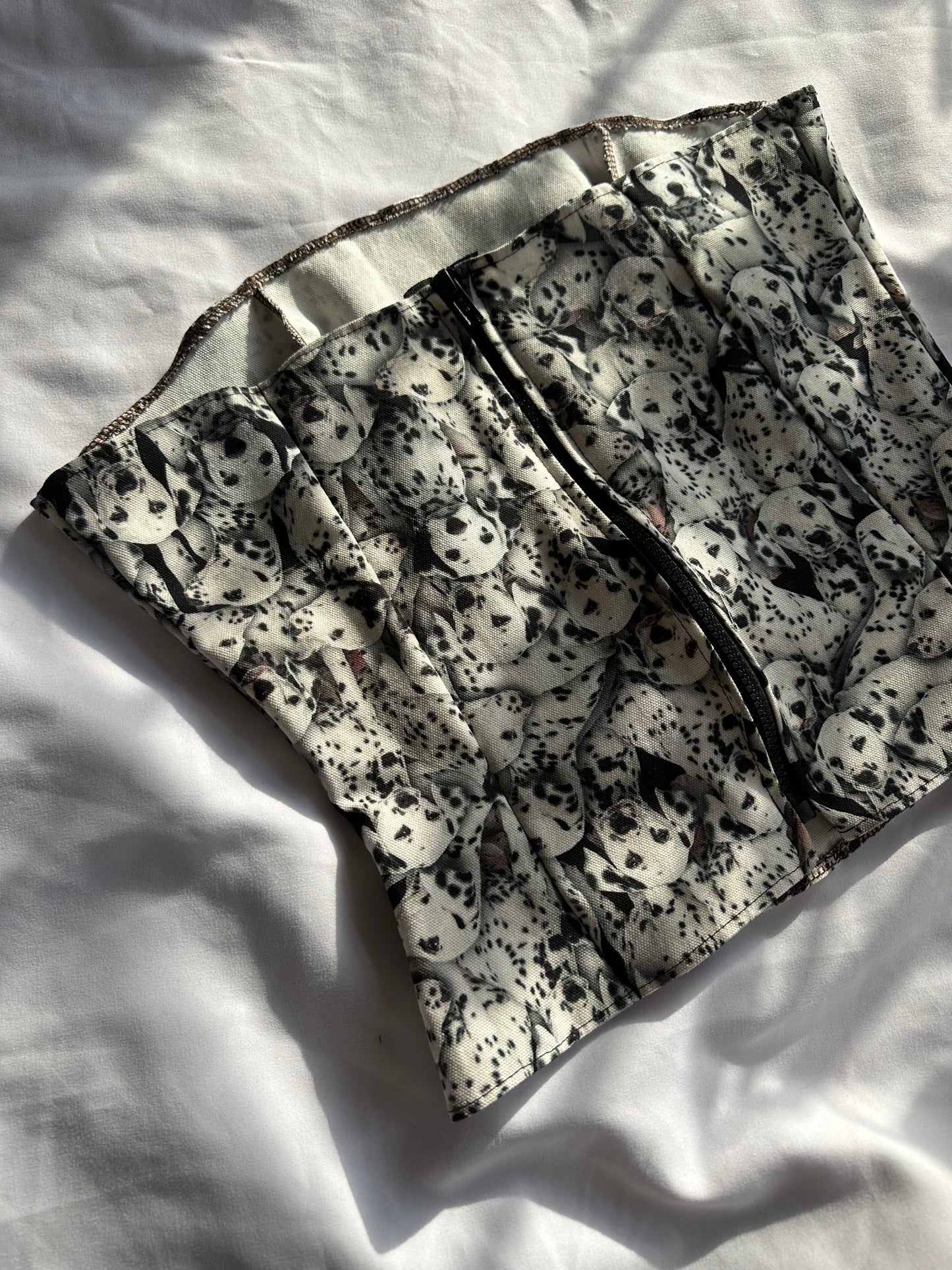 Dalmatian Print Strapless Top
