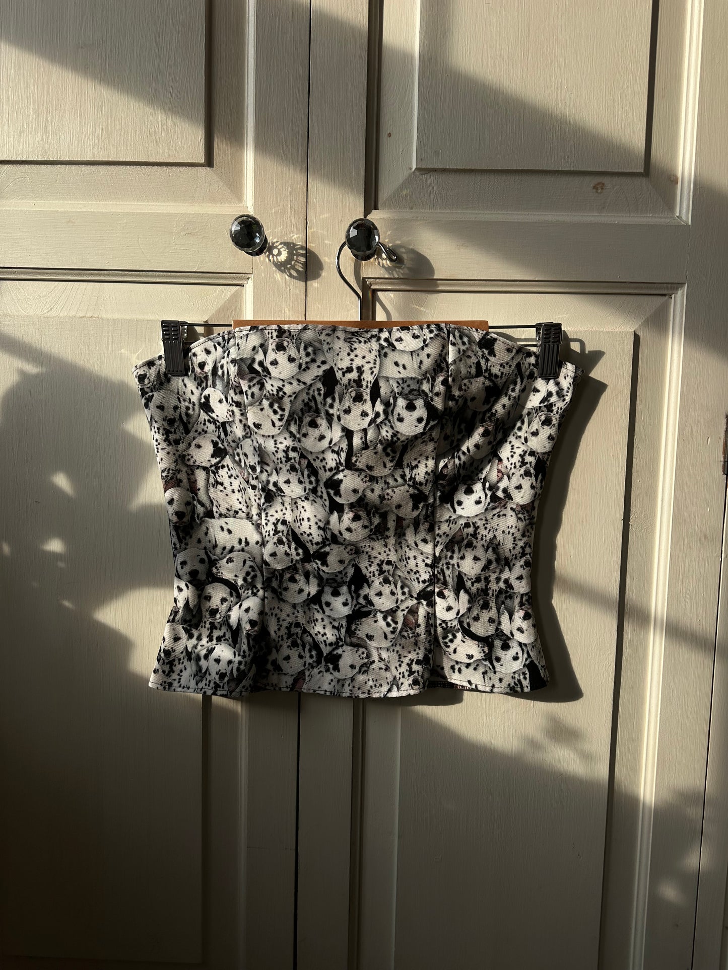 Dalmatian Print Strapless Top