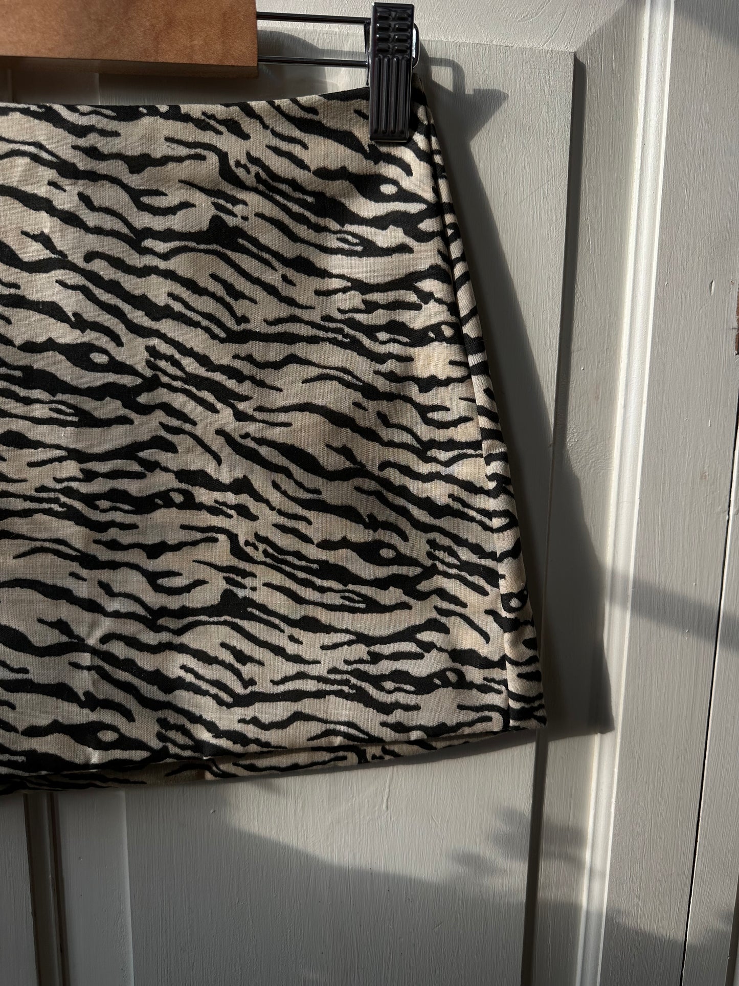Tiger Print Mini Skirt