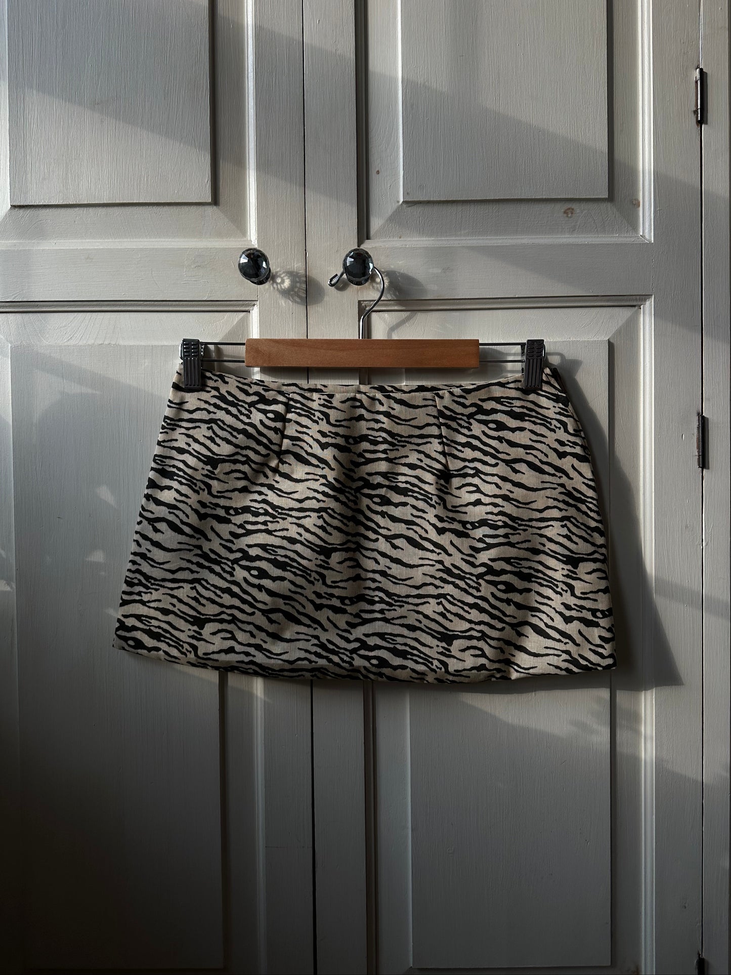 Tiger Print Mini Skirt