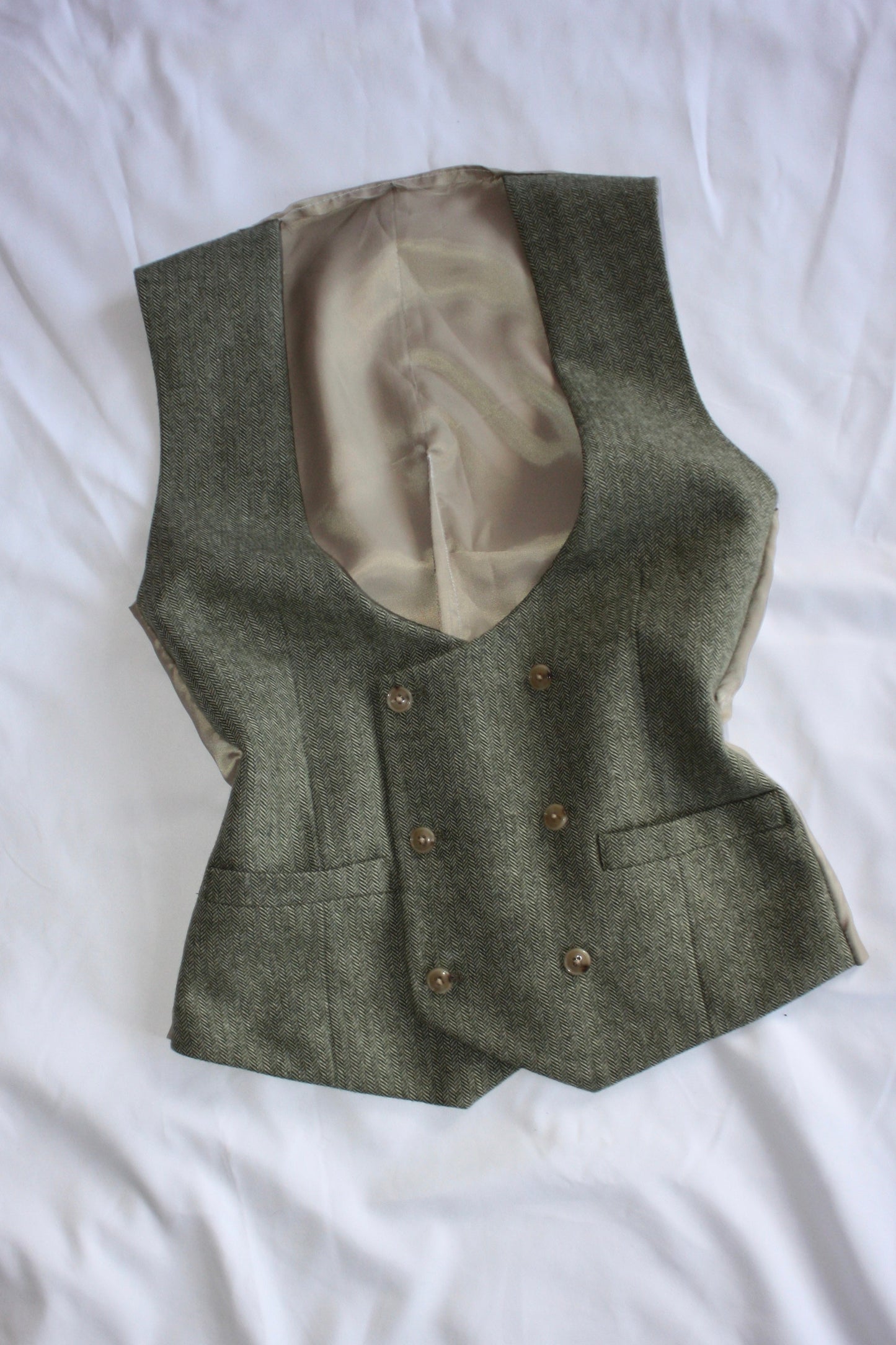 Fitted Waistcoat Khaki