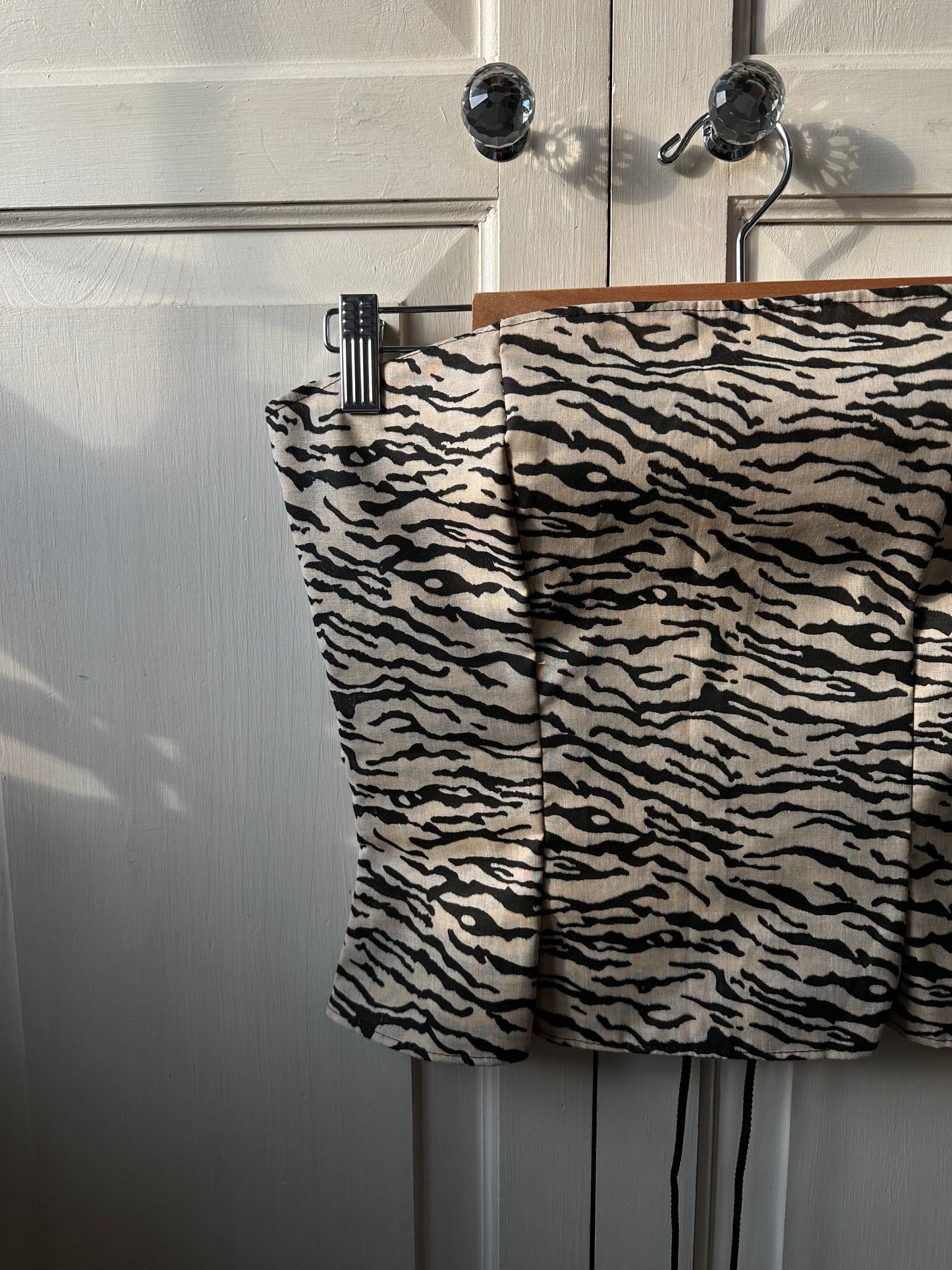 Tiger Print Strapless Corset Top