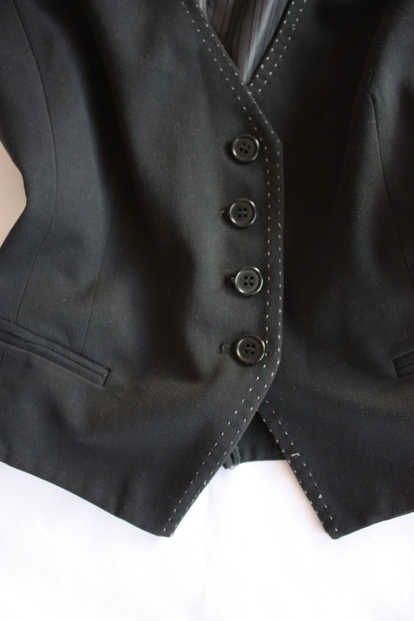 Fitted Waistcoat Navy