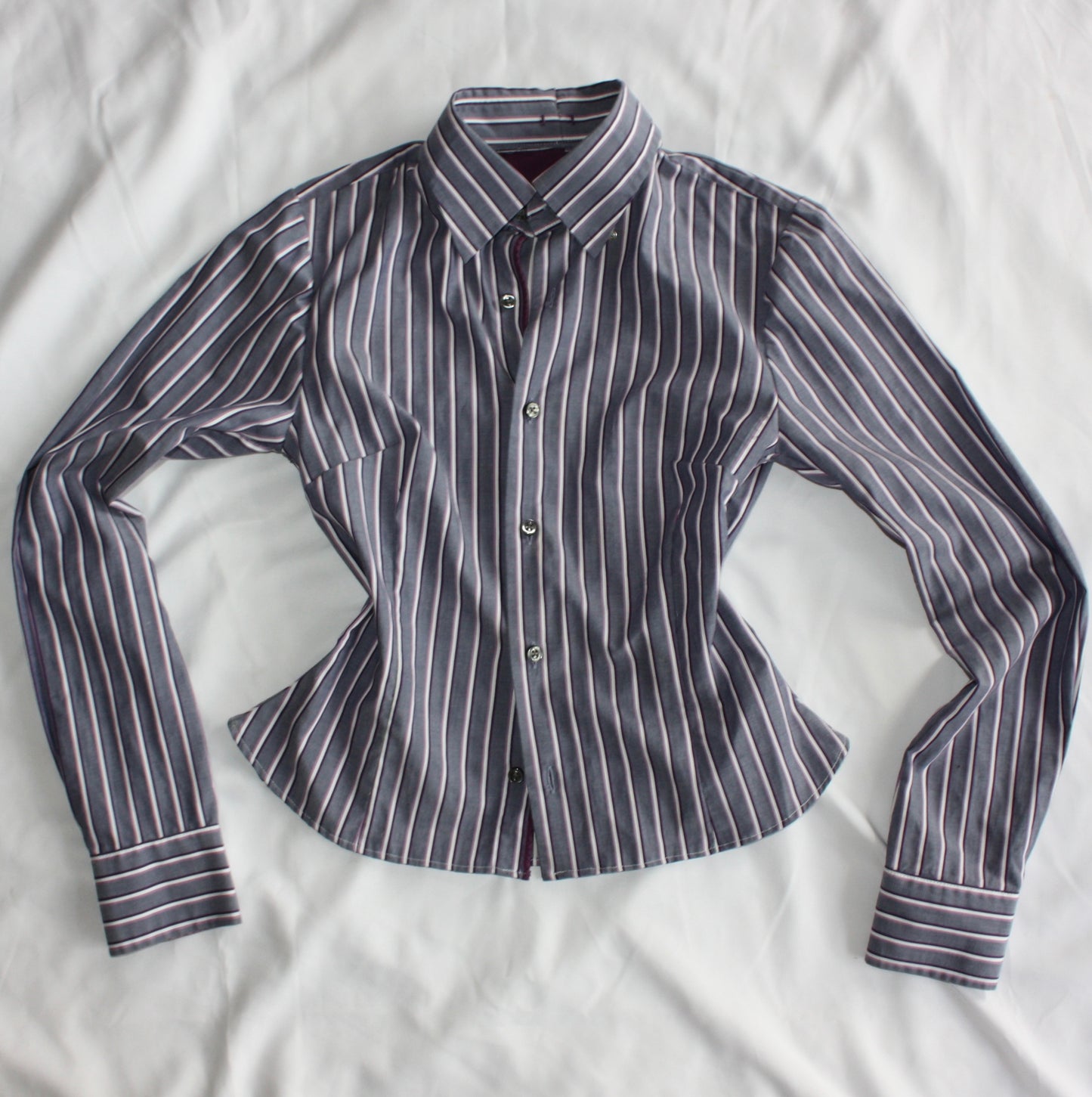 Pinstripe Purple Fitted Shirt